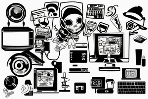 hacker at the computer tattoo idea
