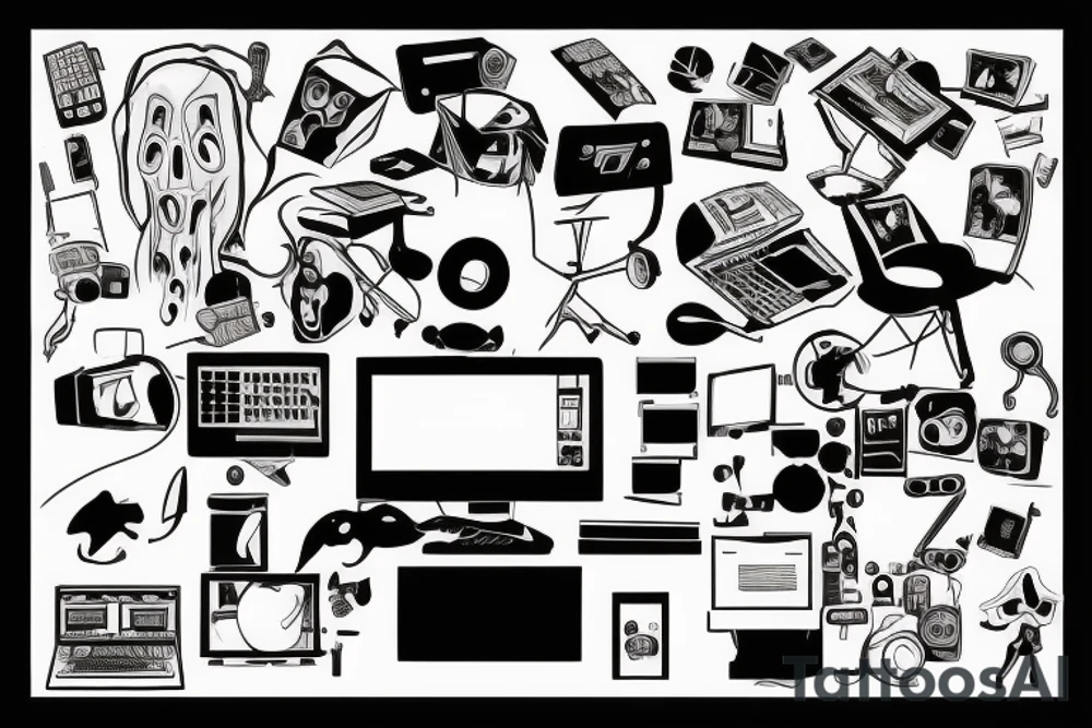 hacker at the computer tattoo idea