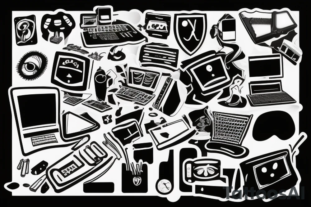 hacker at the computer tattoo idea