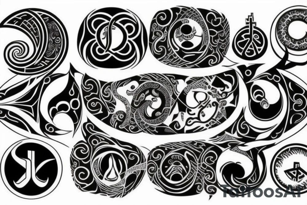 Yin Yang and Peace symbol in one image tattoo idea Yin Yang and Peace symbol in one image tattoo idea