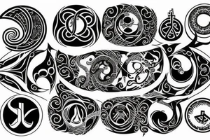 Yin Yang and Peace symbol in one image tattoo idea
