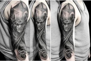 Norse mythology sleeve tattoo idea