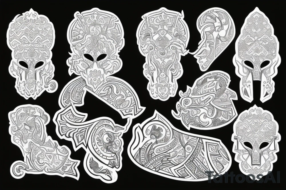Kazakh ornaments tattoo idea