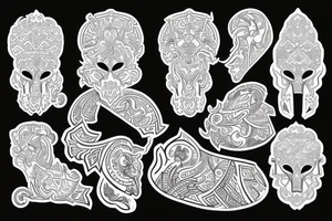 Kazakh ornaments tattoo idea