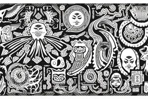 Kazakh ornaments tattoo idea