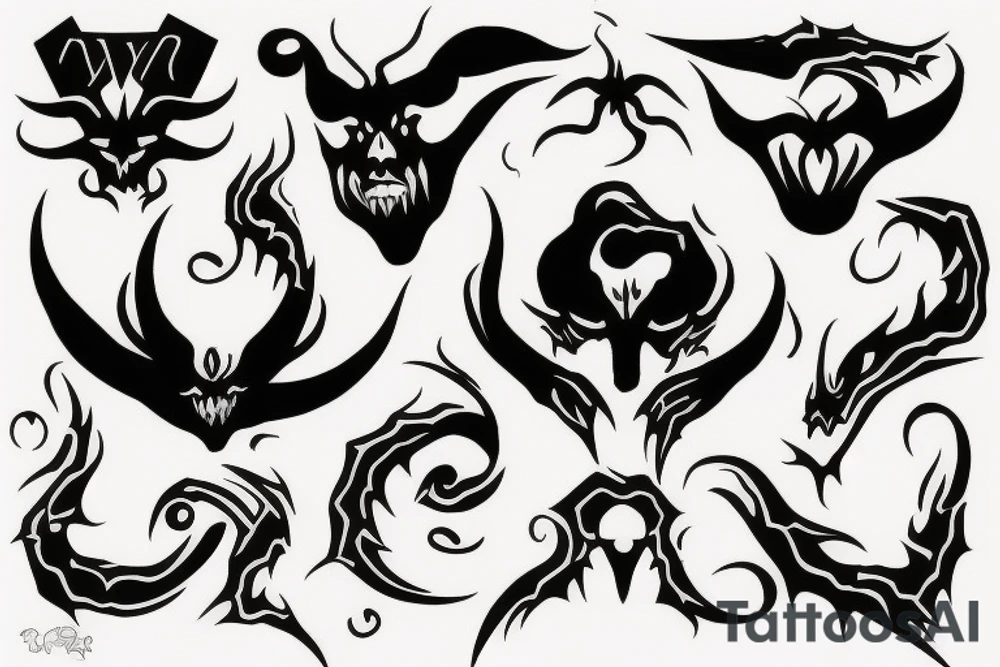 Demon tattoo idea