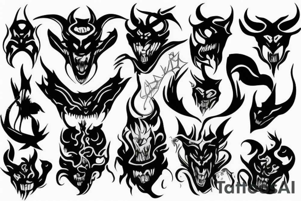 Demon tattoo idea