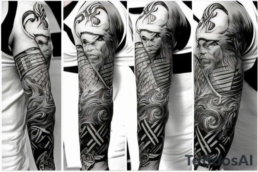 Norse mythology sleeve tattoo idea
