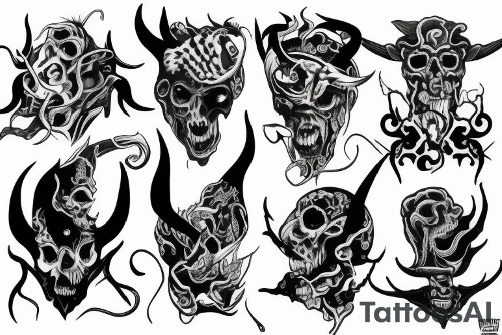 Demon tattoo idea