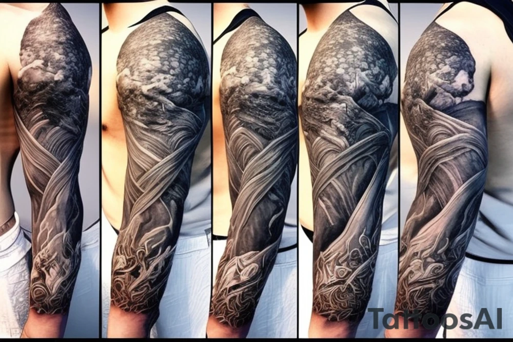 Norse mythology sleeve tattoo idea