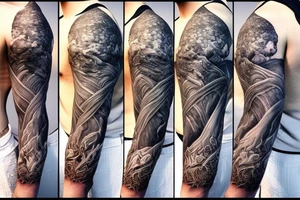 Norse mythology sleeve tattoo idea