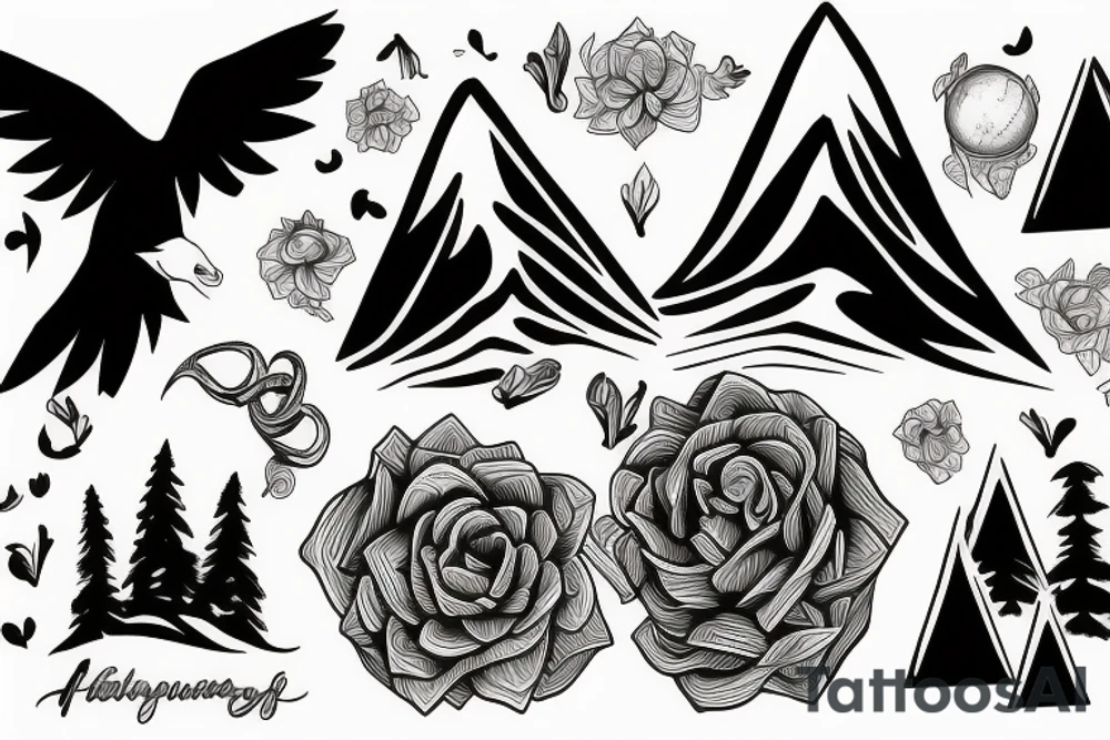 3 mountains tattoo idea