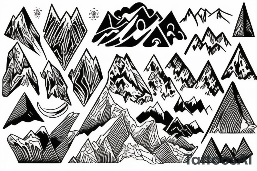 3 mountains tattoo idea