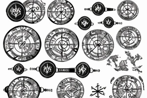 Vegvisir with vanity parties and a map tattoo idea