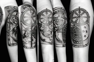 Vegvisir with vanity parties and a map tattoo idea