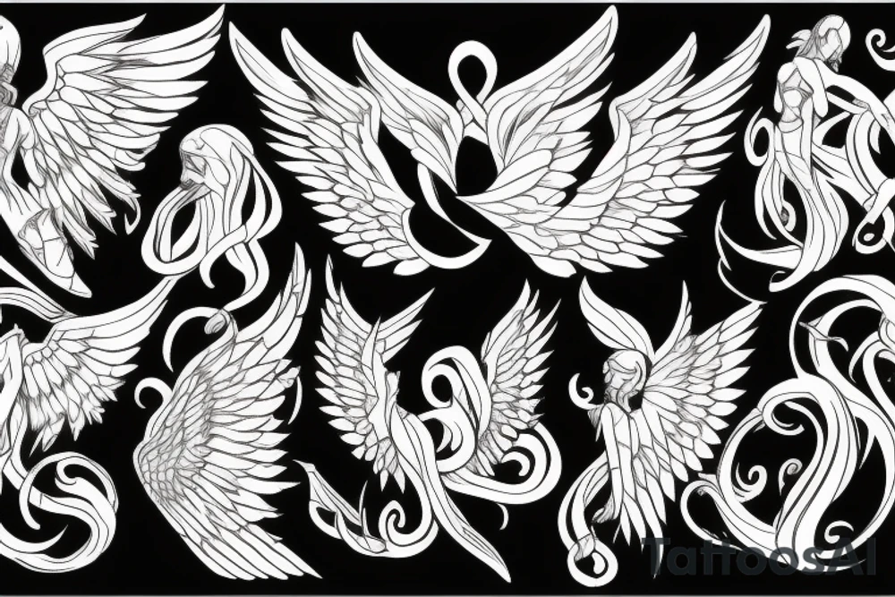 angel and demon wings tattoo idea