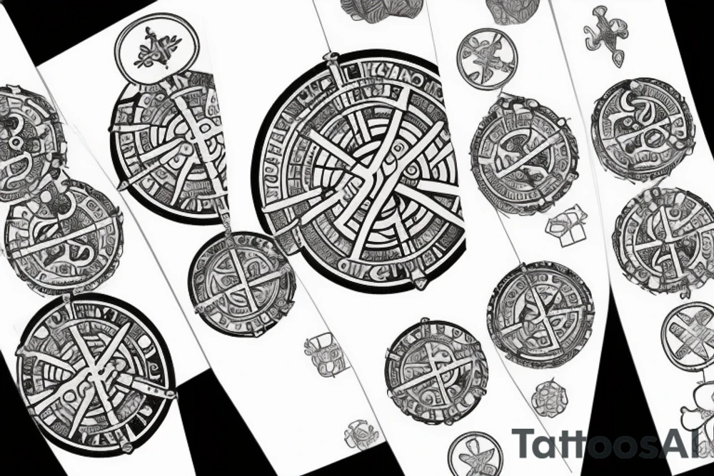 Vegvisir with vanity parties and a map tattoo idea