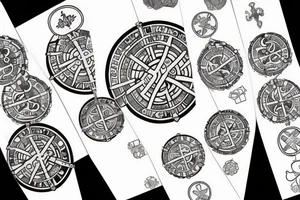 Vegvisir with vanity parties and a map tattoo idea