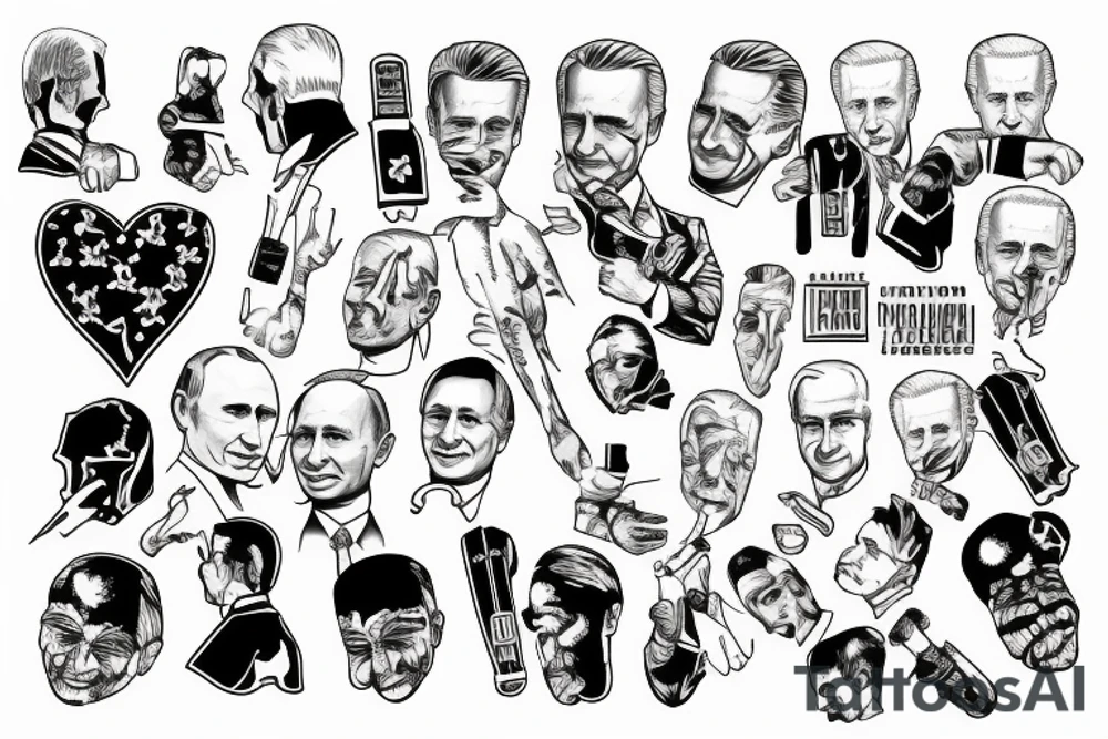 Vladimir Putin kisses Joe Biden tattoo idea