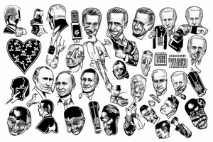 Vladimir Putin kisses Joe Biden tattoo idea
