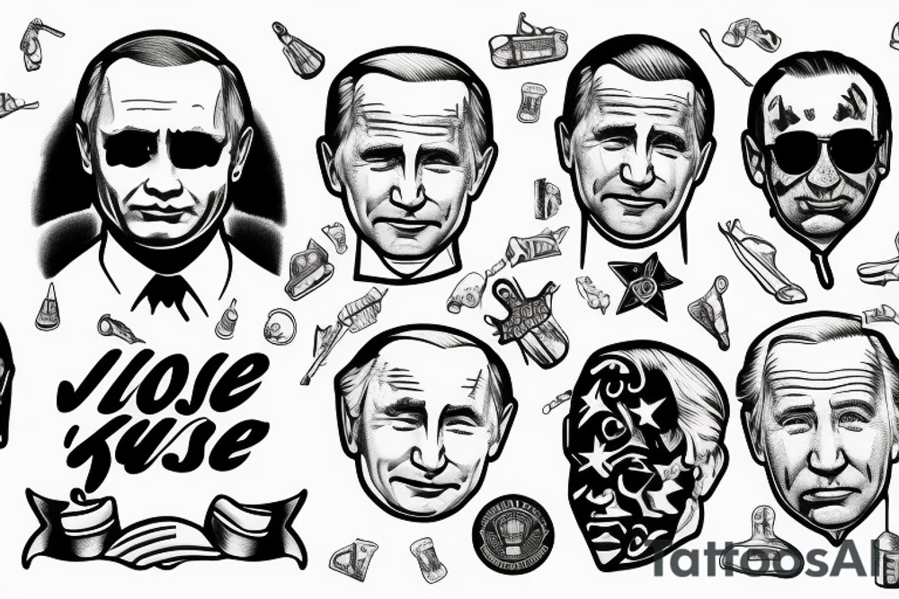Vladimir Putin kisses Joe Biden tattoo idea