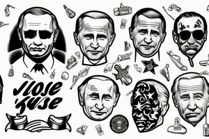 Vladimir Putin kisses Joe Biden tattoo idea