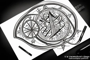 Vegvisir with vanity parties and a map tattoo idea