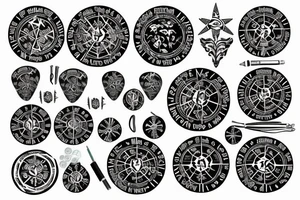 Vegvisir with vanity parties and a map tattoo idea