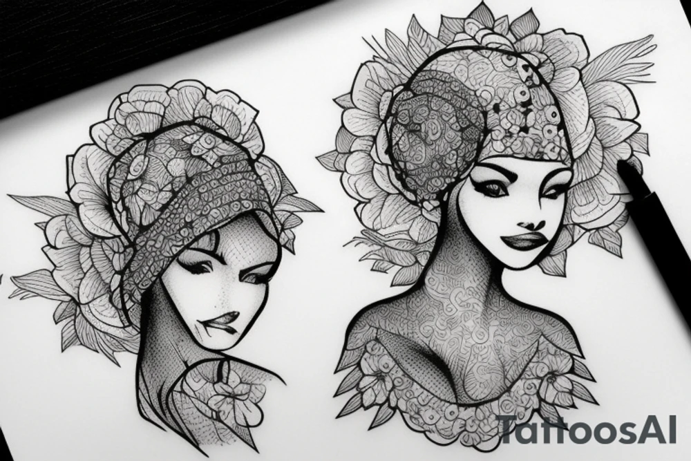 woman holding cap under her head 
topless tattoo idea