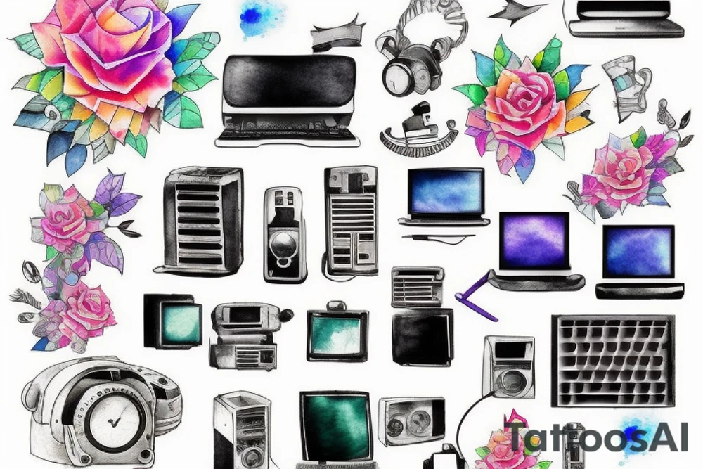 computer tattoo idea