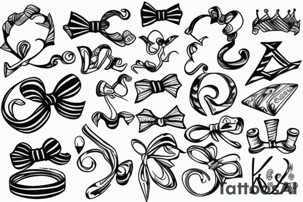 Key with bow tattoo idea