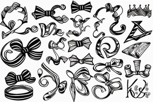Key with bow tattoo idea