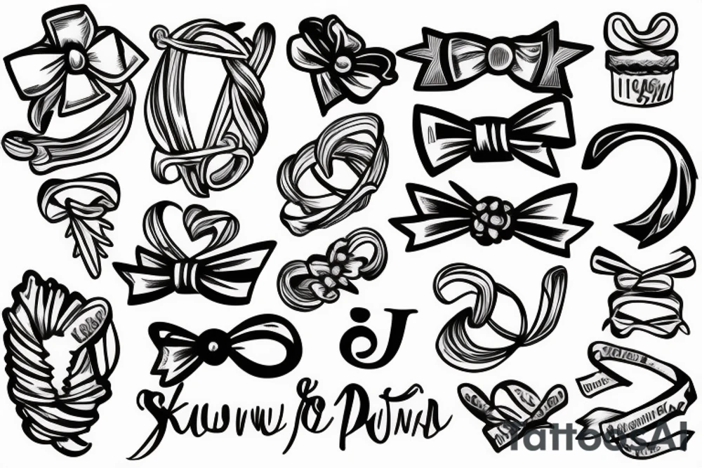 Key with bow tattoo idea