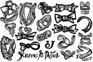 Key with bow tattoo idea