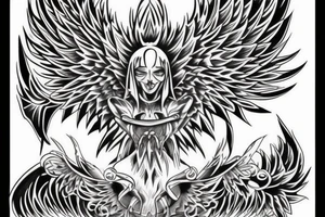 angel and demon wings tattoo idea