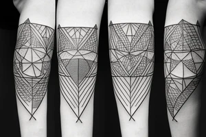 square triangle circle tattoo idea