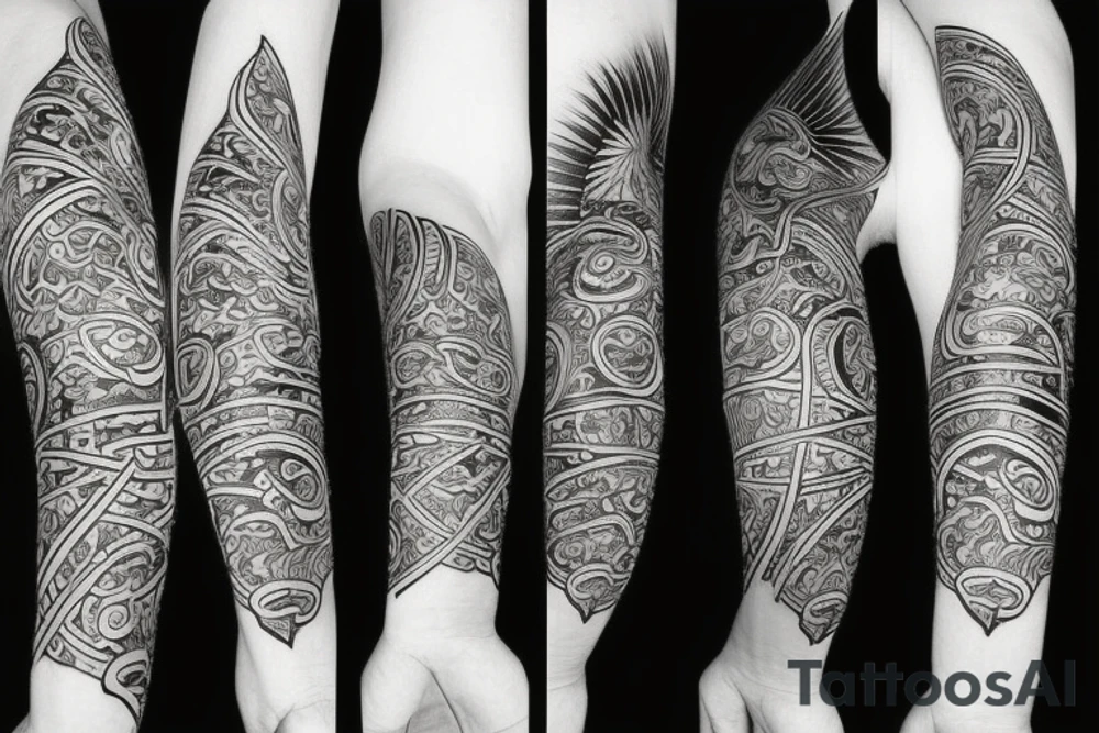 Pair tattoo based on samurai tattoo idea