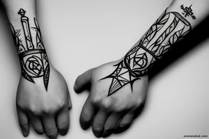 donetsk war tattoo hand tattoo idea
