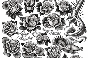 Lighthouse mermaid sea ocean ship treasure chest roses tattoo idea
