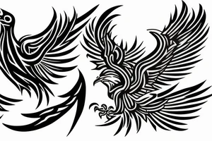 phoenix bird, forearm, male tattoo tattoo idea