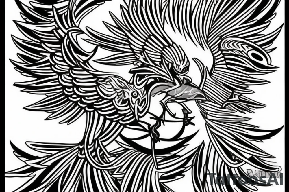 phoenix bird, forearm, male tattoo tattoo idea