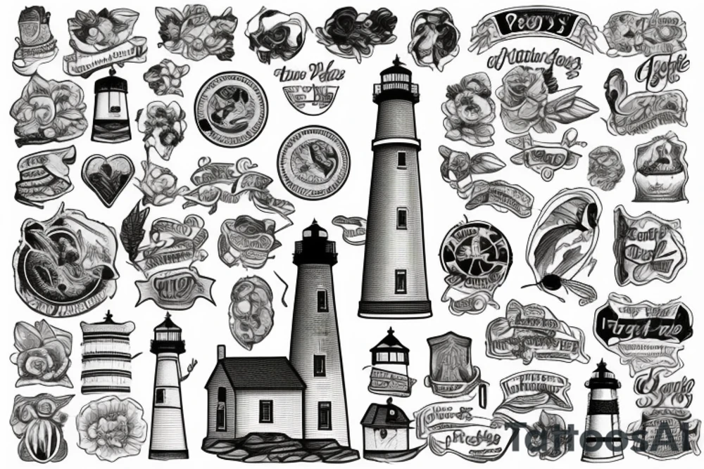 Peggy's cove lighthouse tattoo idea