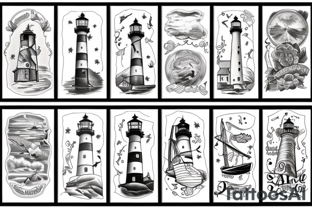 Peggy's cove lighthouse tattoo idea
