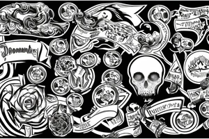Gold, money, power, sophomores, dofamine tattoo idea