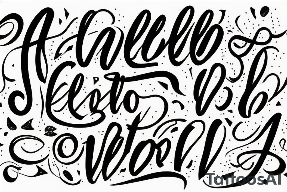 calligraphy of "hello world" tattoo idea