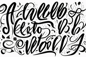 calligraphy of "hello world" tattoo idea