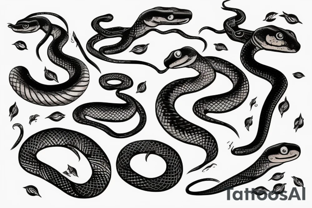 thin snake tattoo idea