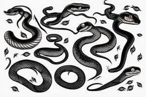 thin snake tattoo idea