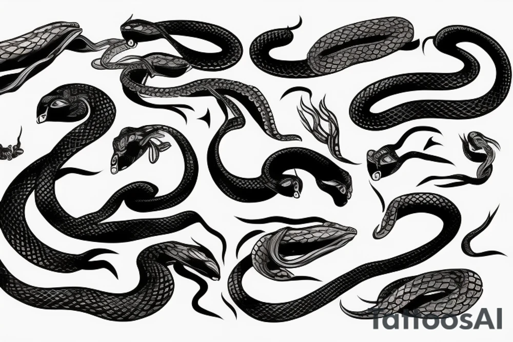 thin snake tattoo idea