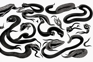 thin snake tattoo idea